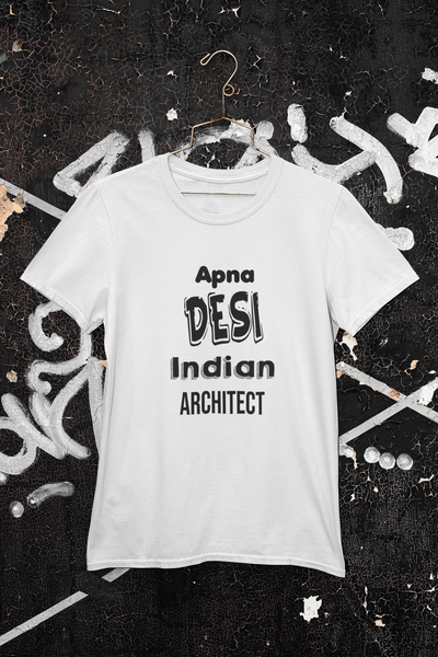 Apna Desi Indian Architect Profession Women Half Sleeves T-shirt- FunkyTeesClub