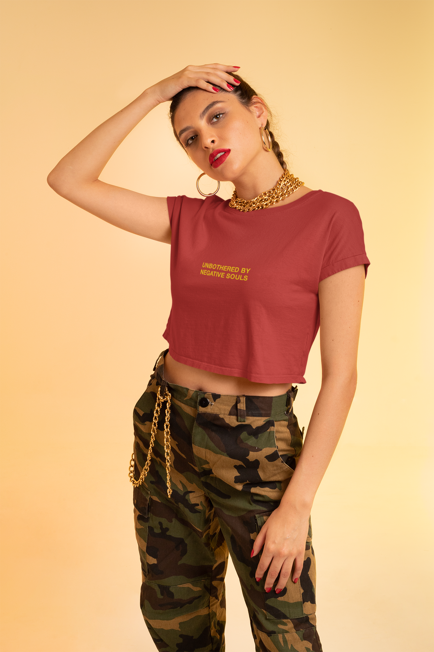 Negative Souls Minimals Women Crop Top- FunkyTeesClub