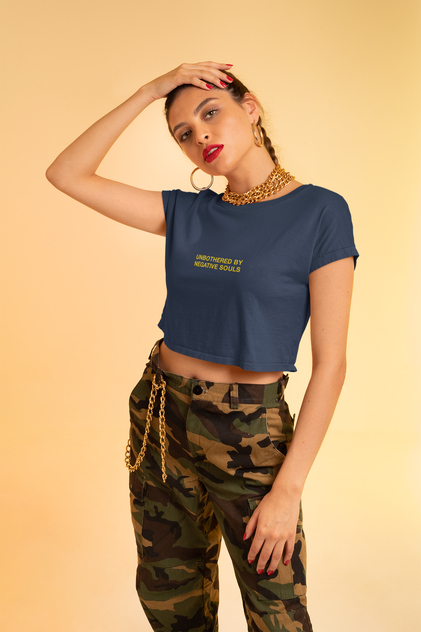Negative Souls Minimals Women Crop Top- FunkyTeesClub