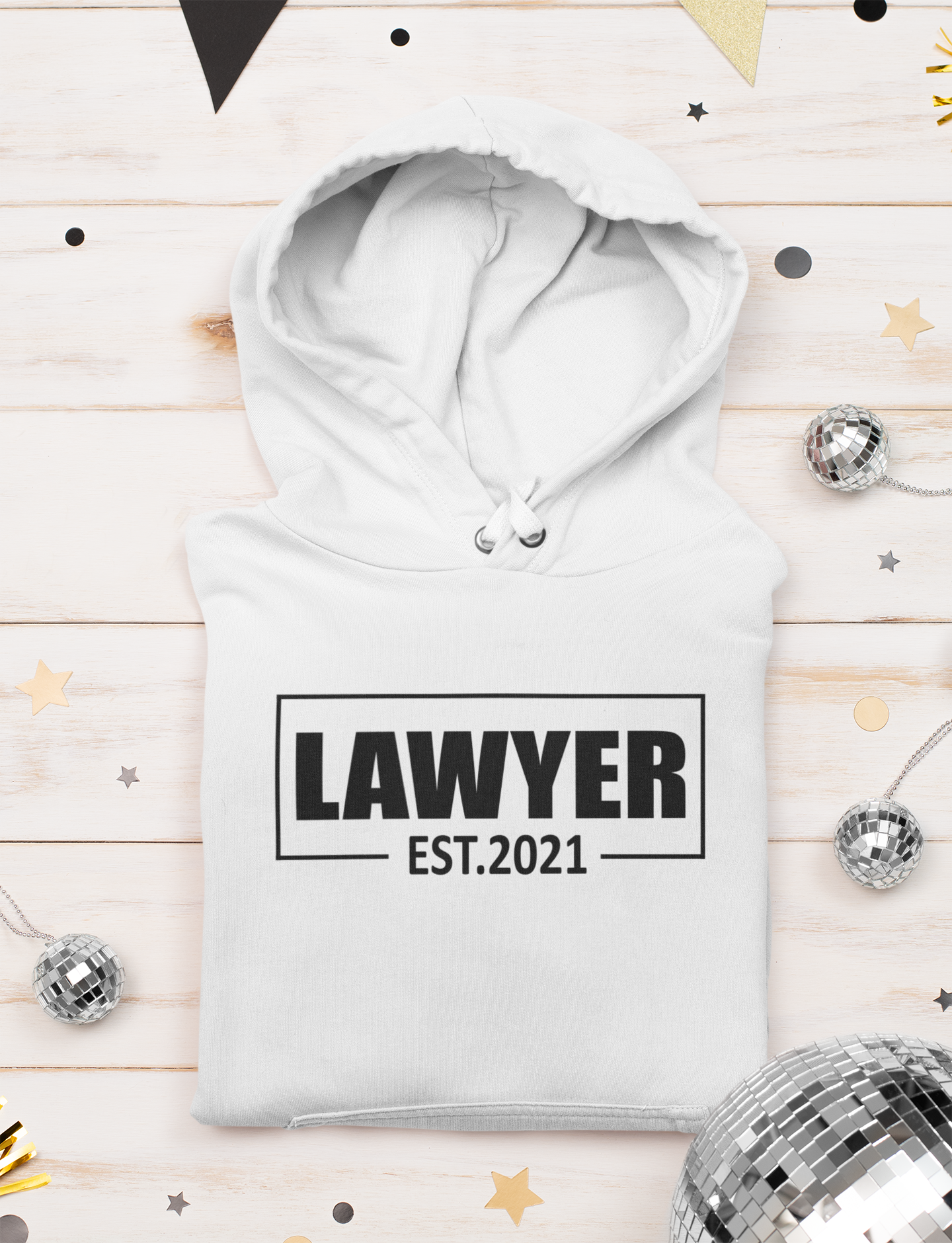 Lawyer Estd 2021 Hoodies for Women-FunkyTeesClub