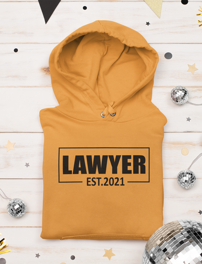 Lawyer Estd 2021 Hoodies for Women-FunkyTeesClub