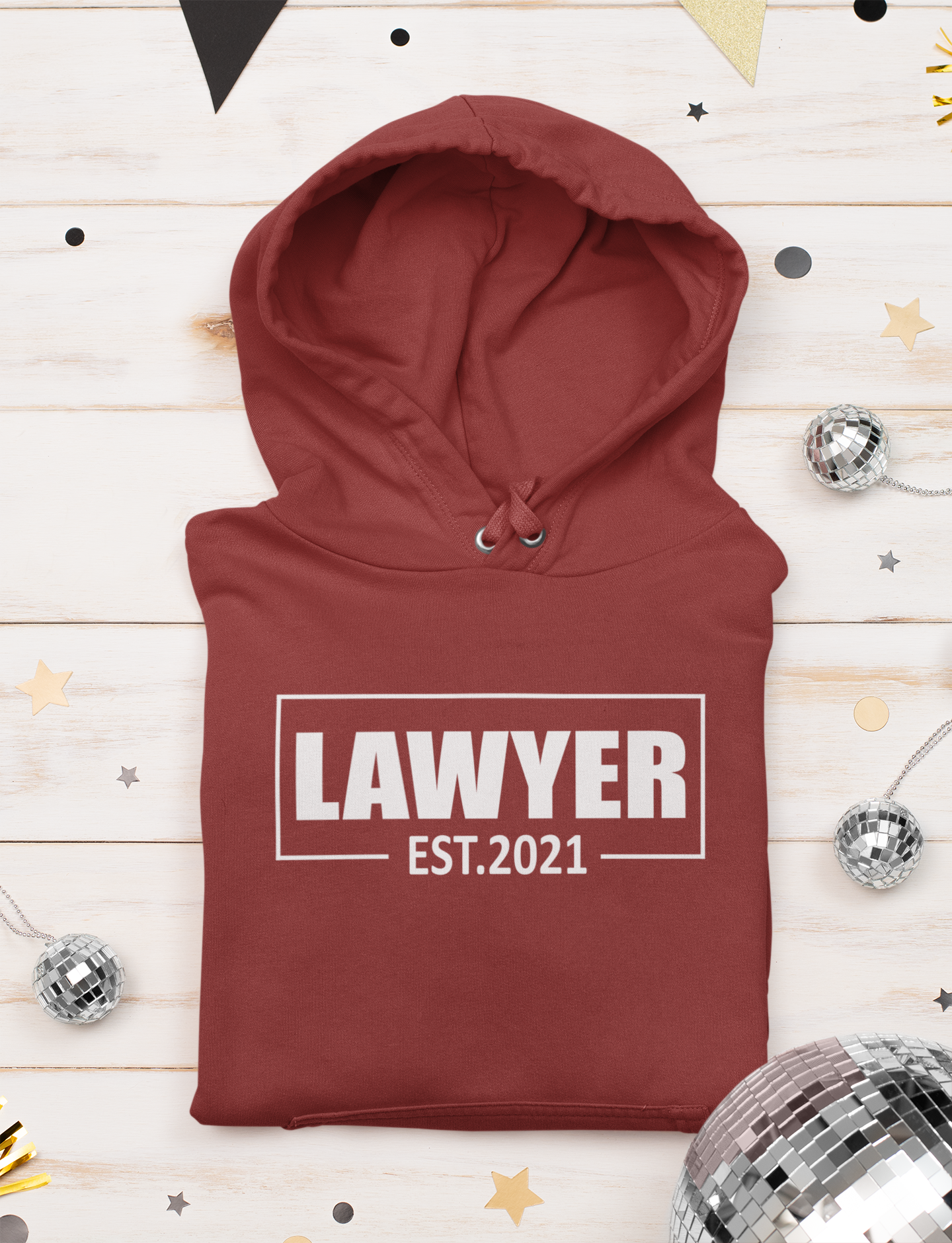 Lawyer Estd 2021 Hoodies for Women-FunkyTeesClub