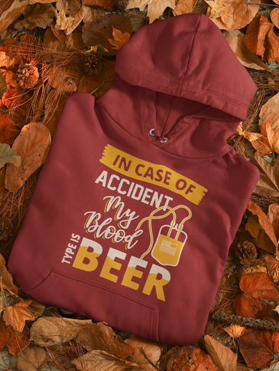 My Blood Type Is Beer Hoodies for Women-FunkyTeesClub