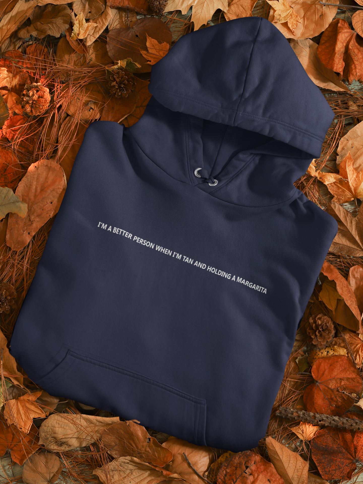 I Am A Better Person When I Am Tan And Holding A Margarita Hoodies for Women-FunkyTeesClub
