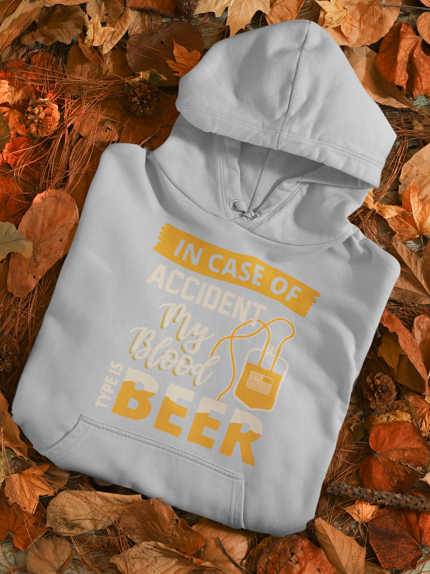 My Blood Type Is Beer Men Hoodies-FunkyTeesClub