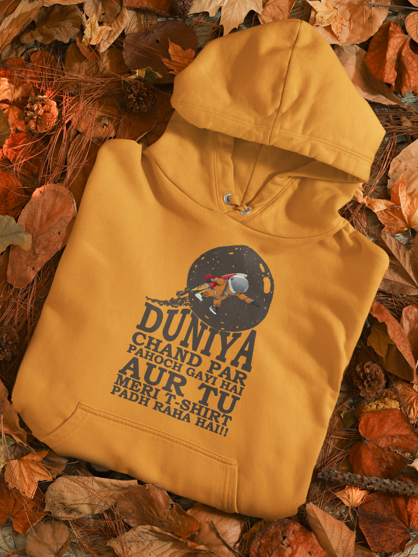 Duniya Chand Par Desi Hoodies for Women-FunkyTeesClub