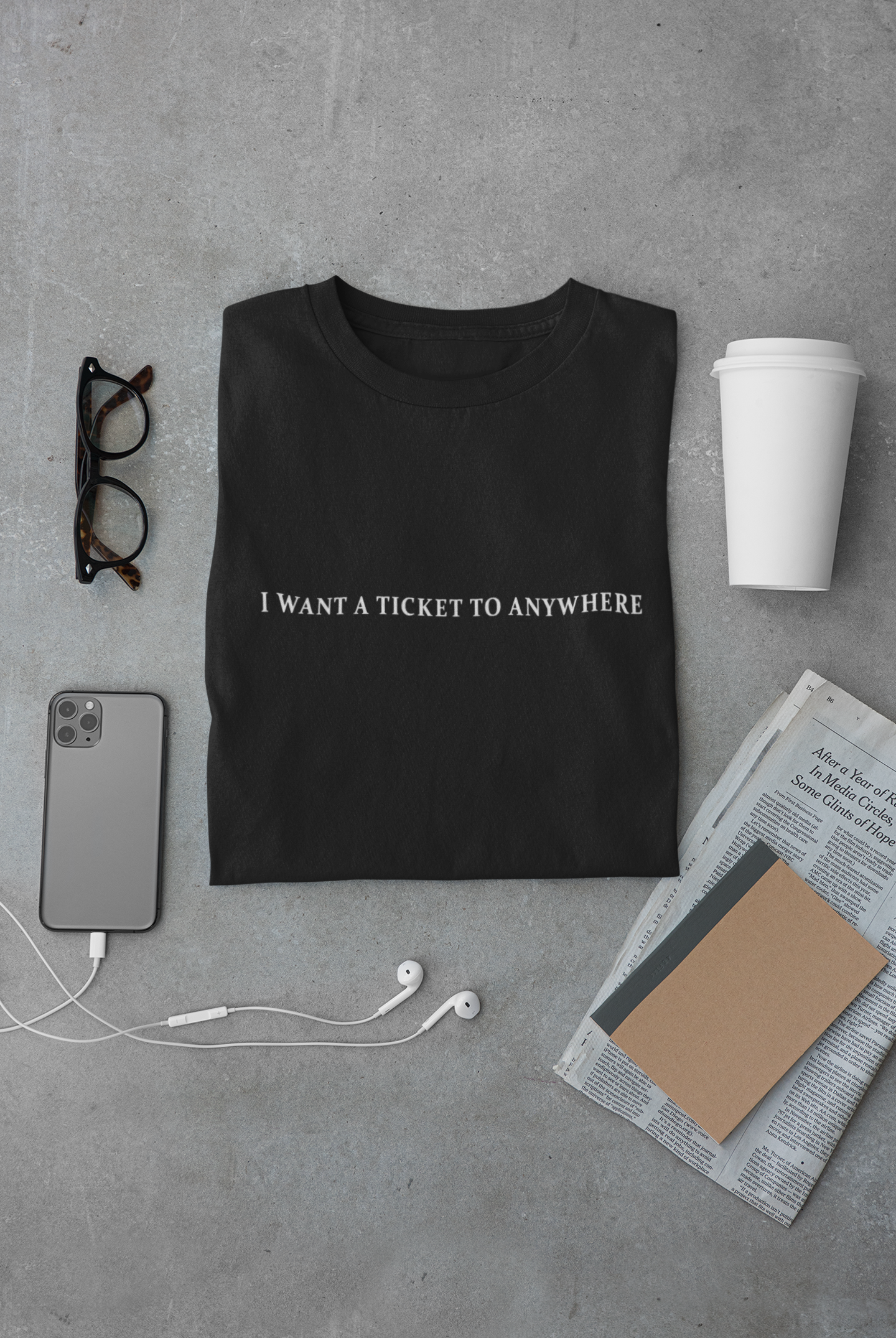 I want a ticket to anywhere Minimal Women Half Sleeves T-shirt- FunkyTeesClub