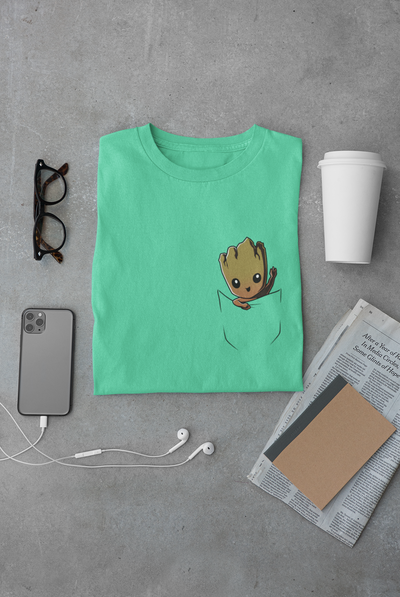 Groot Avengers Mens Half Sleeves T-shirt- FunkyTeesClub