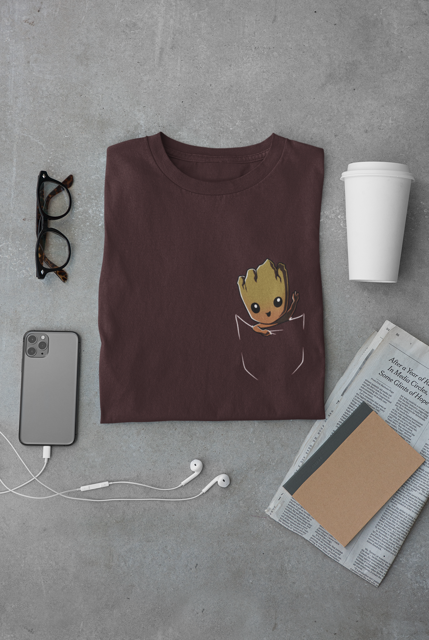 Groot Avengers Mens Half Sleeves T-shirt- FunkyTeesClub