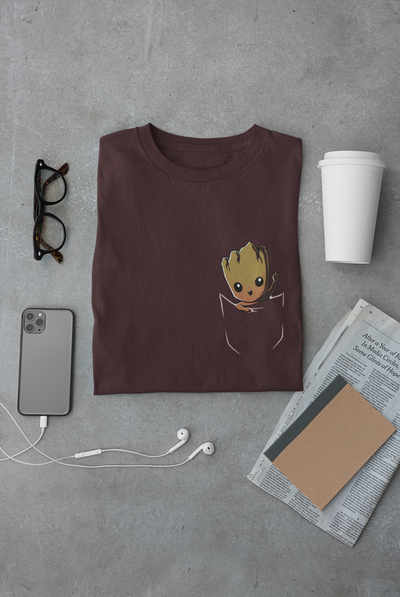 Groot Avengers Mens Half Sleeves T-shirt- FunkyTeesClub
