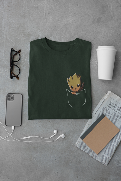 Groot Avengers Mens Half Sleeves T-shirt- FunkyTeesClub