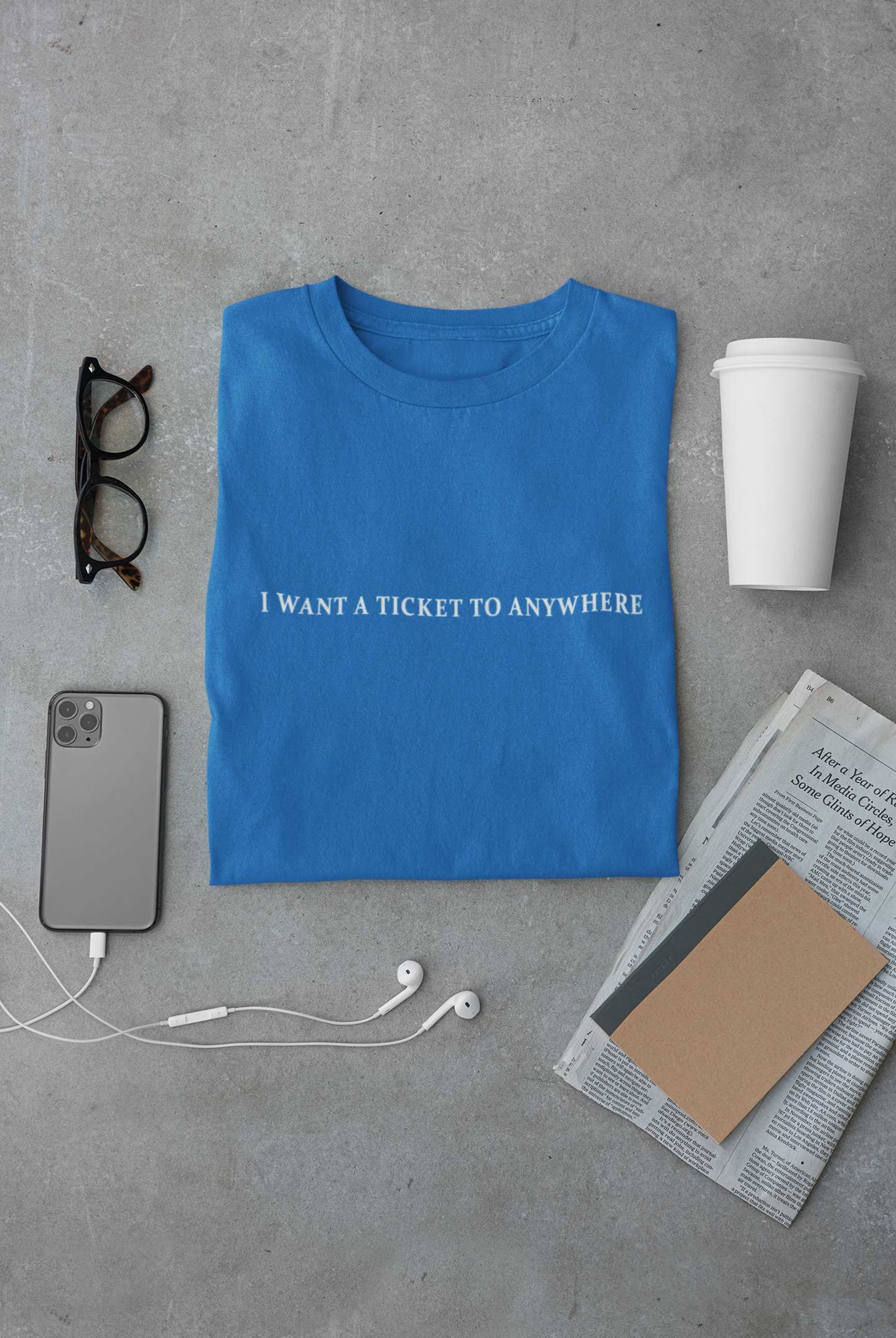 I want a ticket to anywhere Minimal Women Half Sleeves T-shirt- FunkyTeesClub