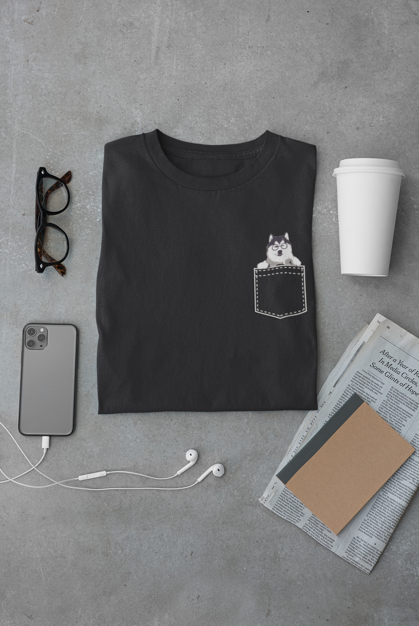 Cute Husky Women Half Sleeves T-shirt- FunkyTeesClub
