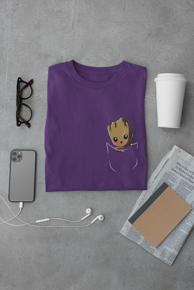 Groot Avengers Mens Half Sleeves T-shirt- FunkyTeesClub