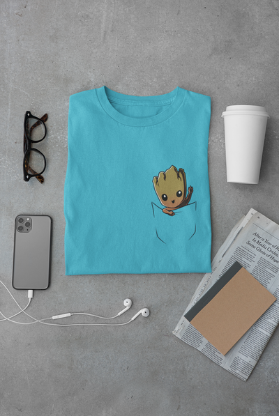 Groot Avengers Mens Half Sleeves T-shirt- FunkyTeesClub