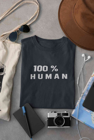 100 Percent Human Minimals Mens Half Sleeves T-shirt- FunkyTeesClub