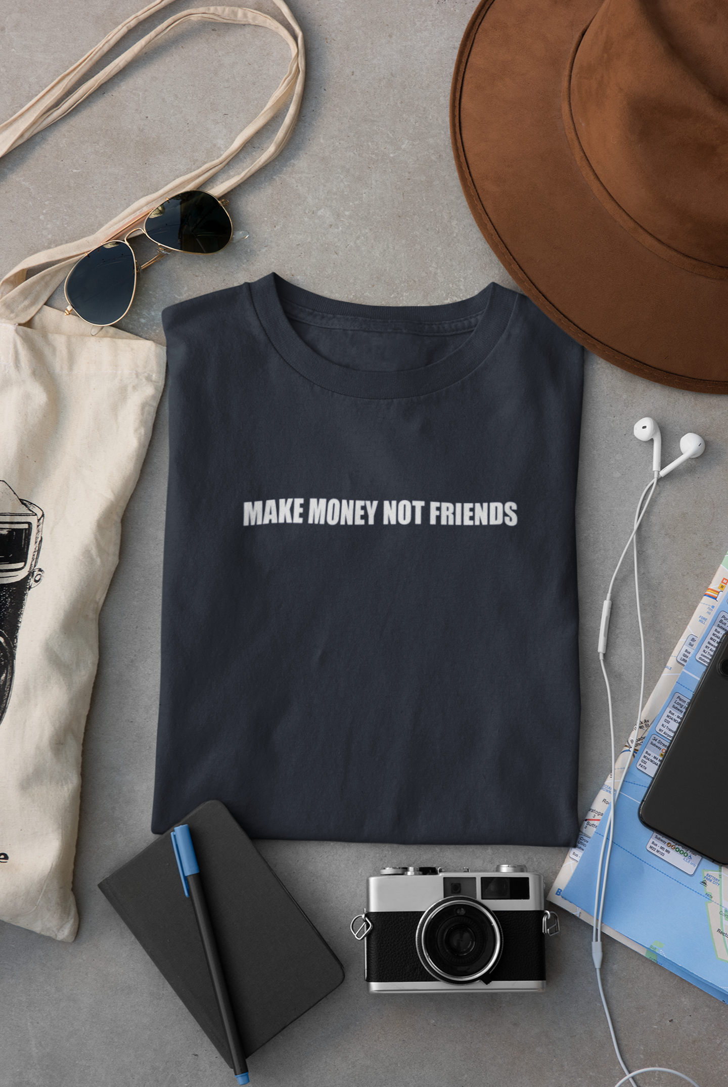 Make Money Not Friends Women Half Sleeves T-shirt- FunkyTeesClub