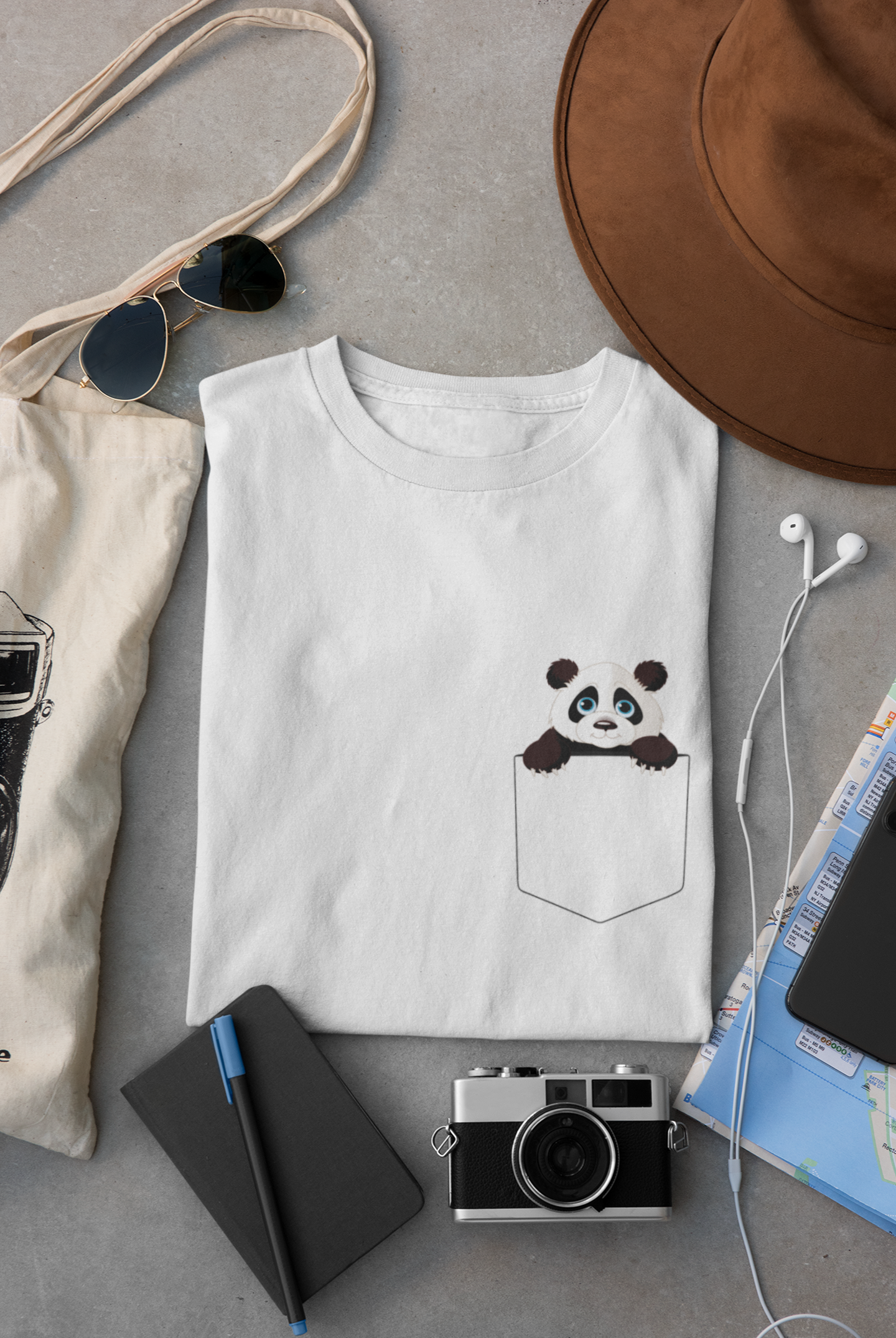 Panda Mens Half Sleeves T-shirt- FunkyTeesClub