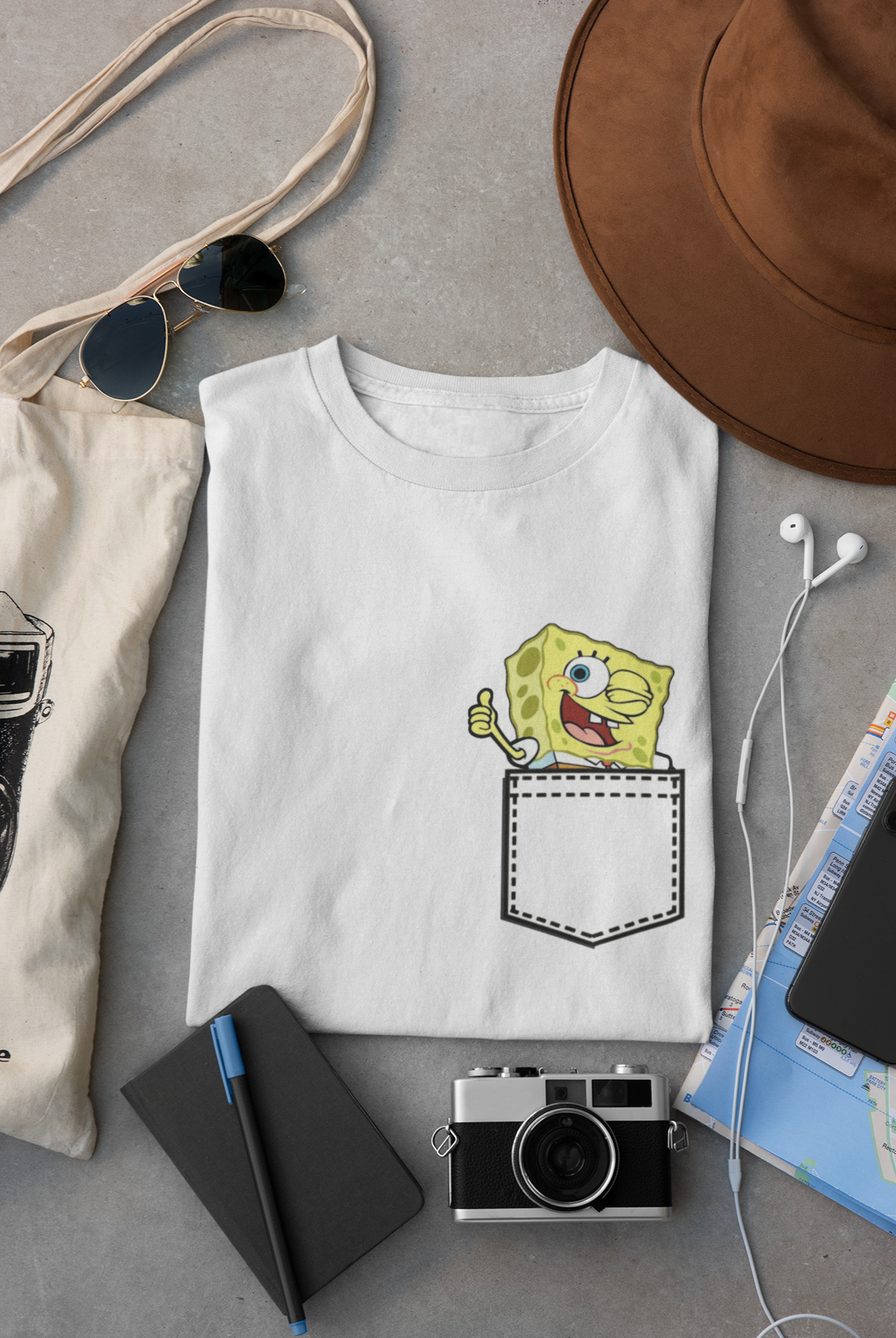 SpongeBob Mens Half Sleeves T-shirt- FunkyTeesClub