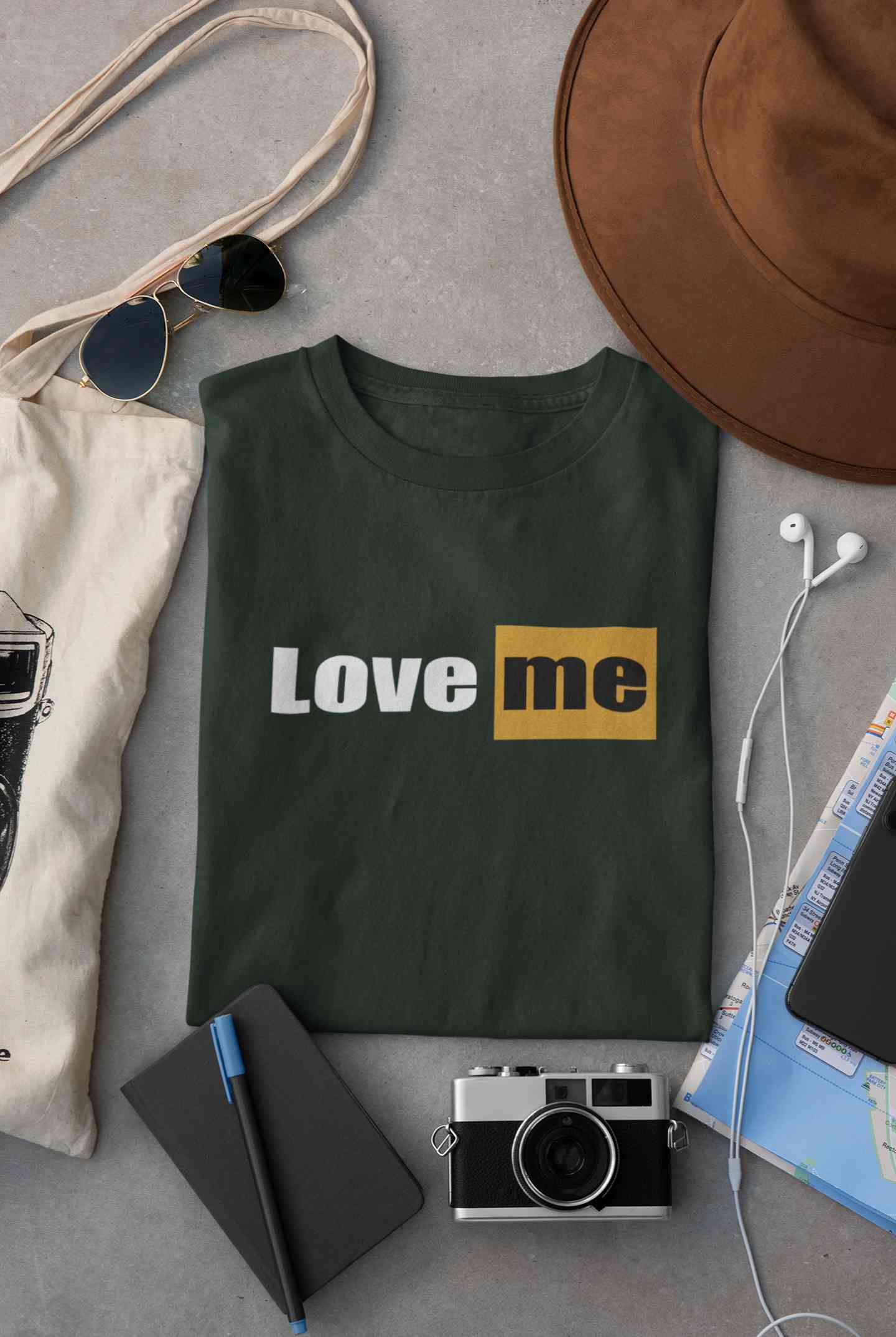 Love Me Minimals Mens Half Sleeves T-shirt- FunkyTeesClub
