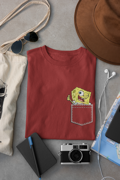 SpongeBob Mens Half Sleeves T-shirt- FunkyTeesClub