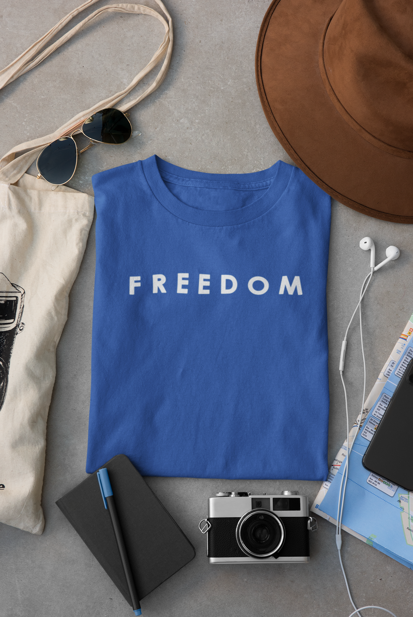 Freedom Mens Half Sleeves T-shirt- FunkyTeesClub