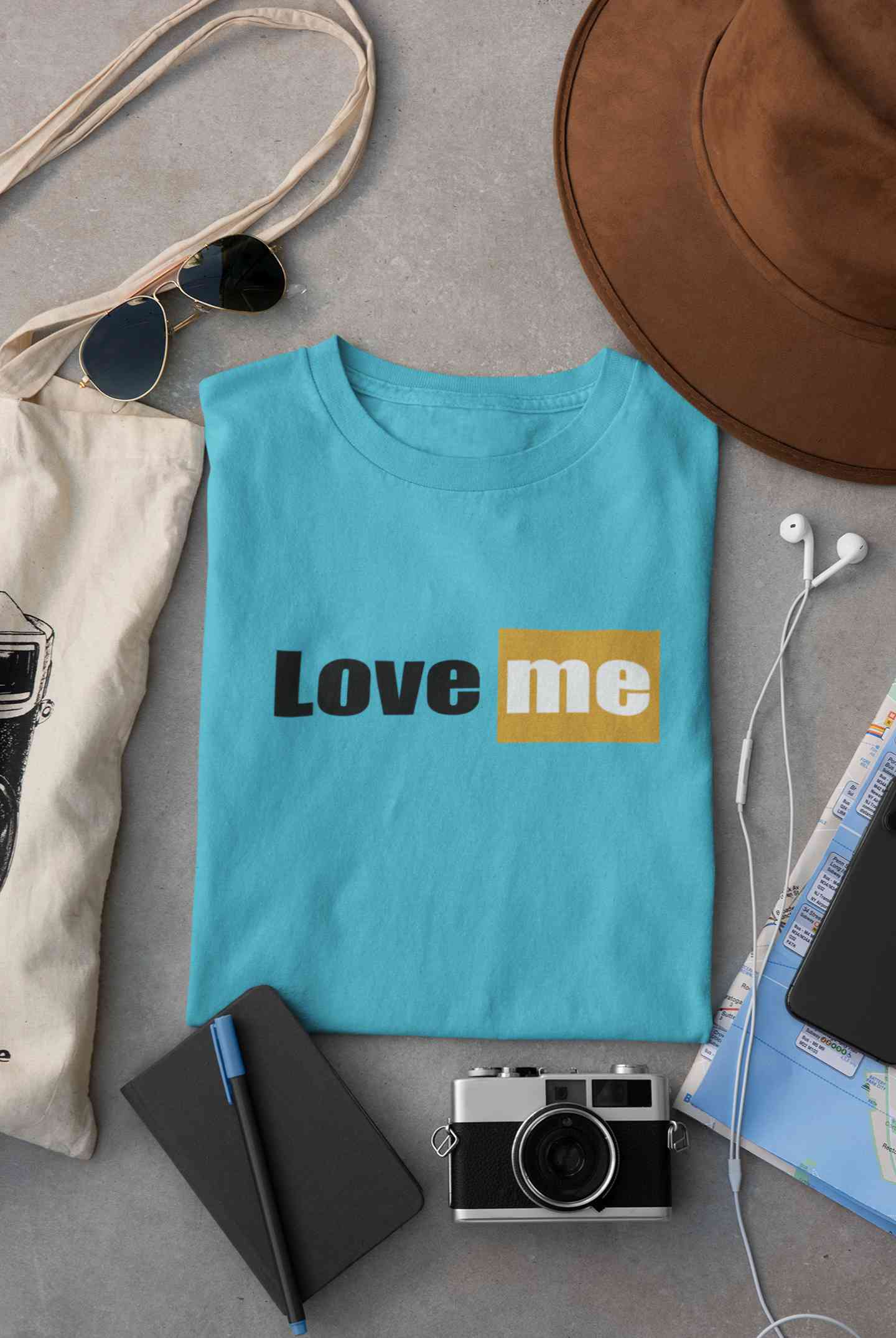 Love Me Minimals Mens Half Sleeves T-shirt- FunkyTeesClub