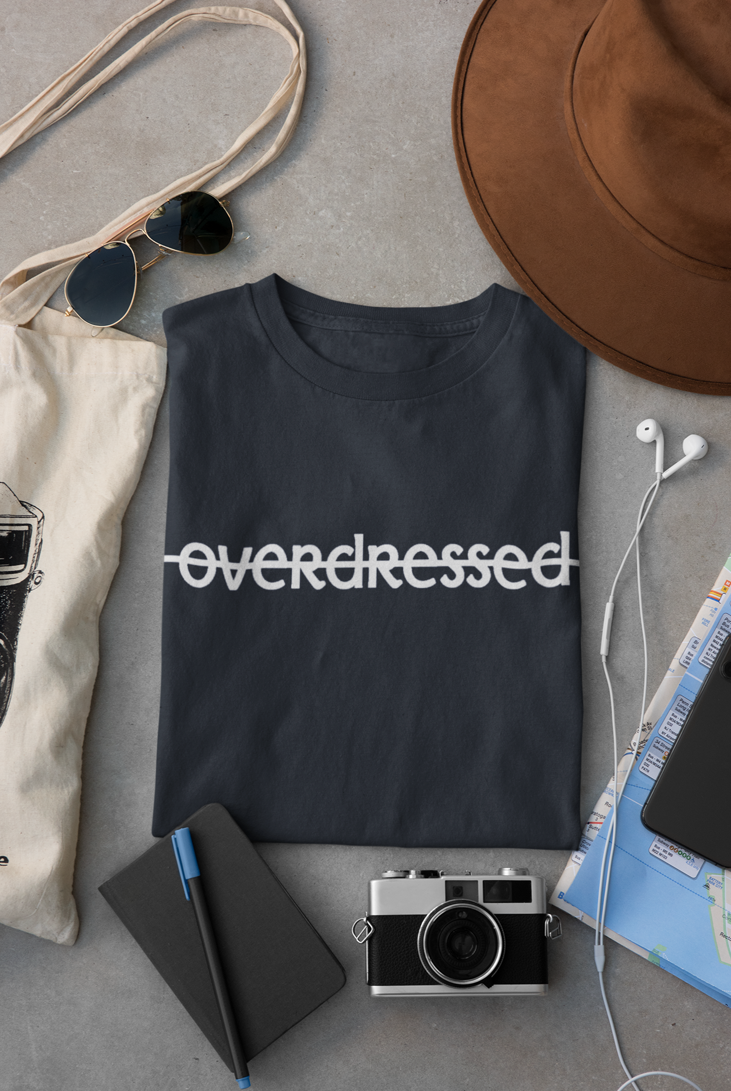 Overdressed Mens Half Sleeves T-shirt- FunkyTeesClub