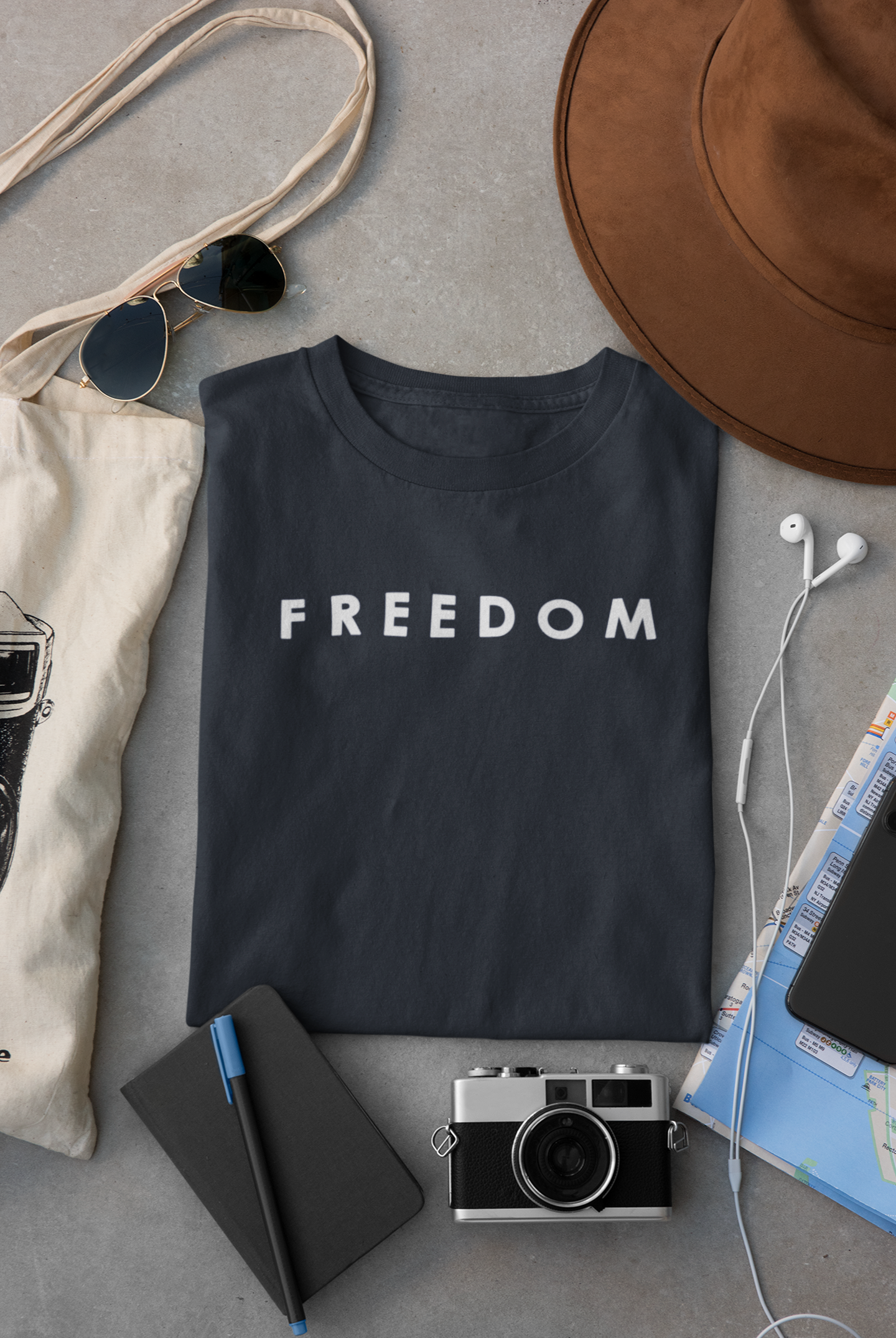 Freedom Women Half Sleeves T-shirt- FunkyTeesClub