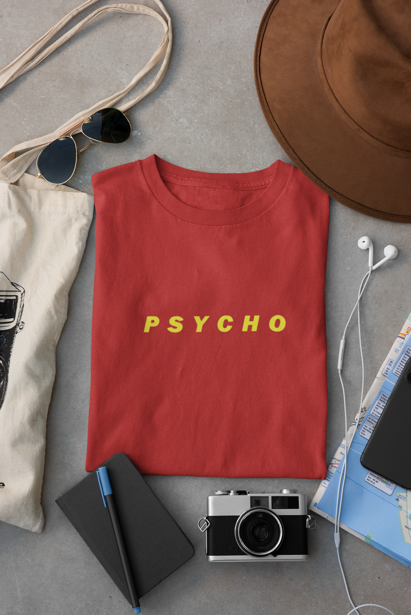 Psycho Minimal Mens Half Sleeves T-shirt- FunkyTeesClub