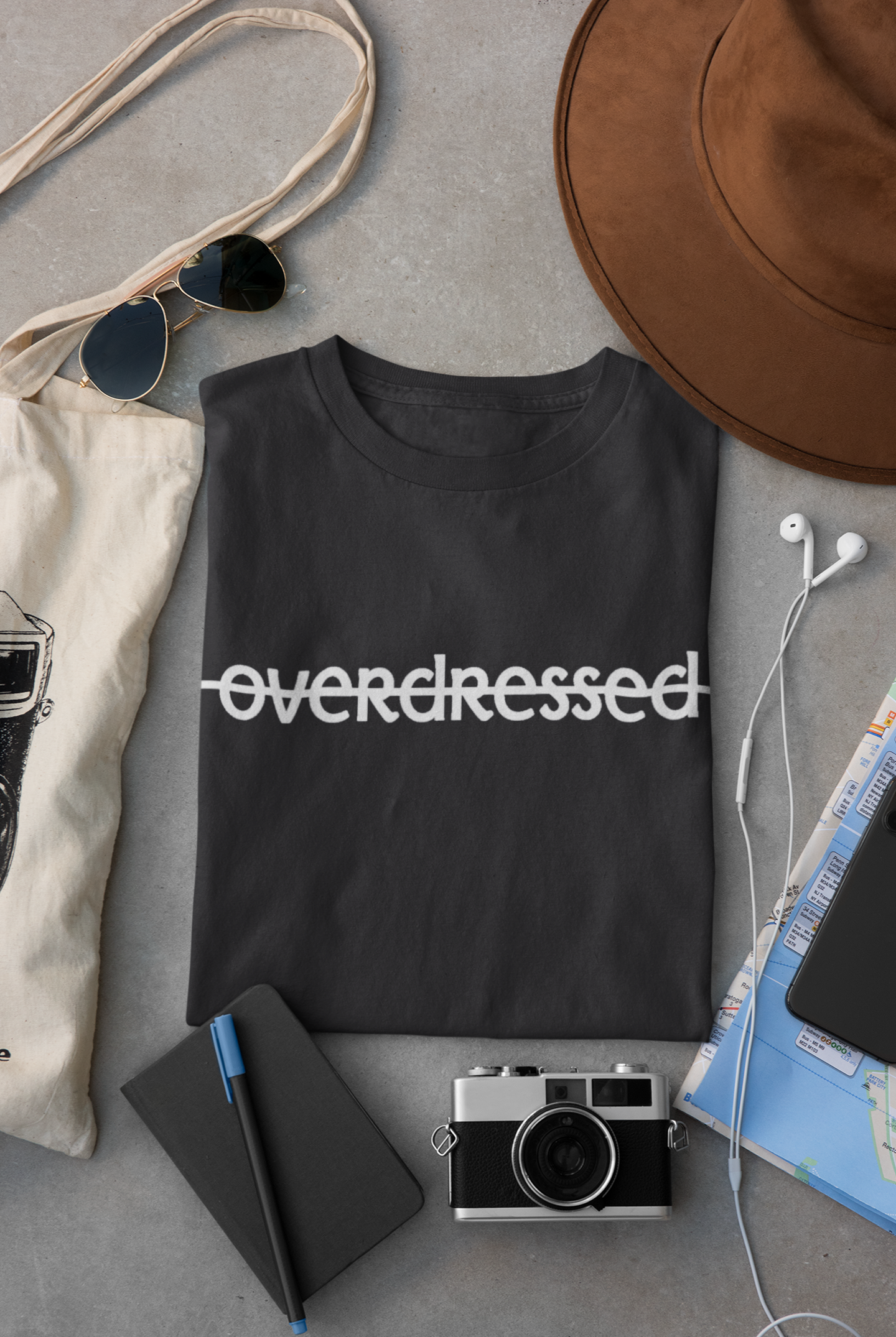 Overdressed Mens Half Sleeves T-shirt- FunkyTeesClub