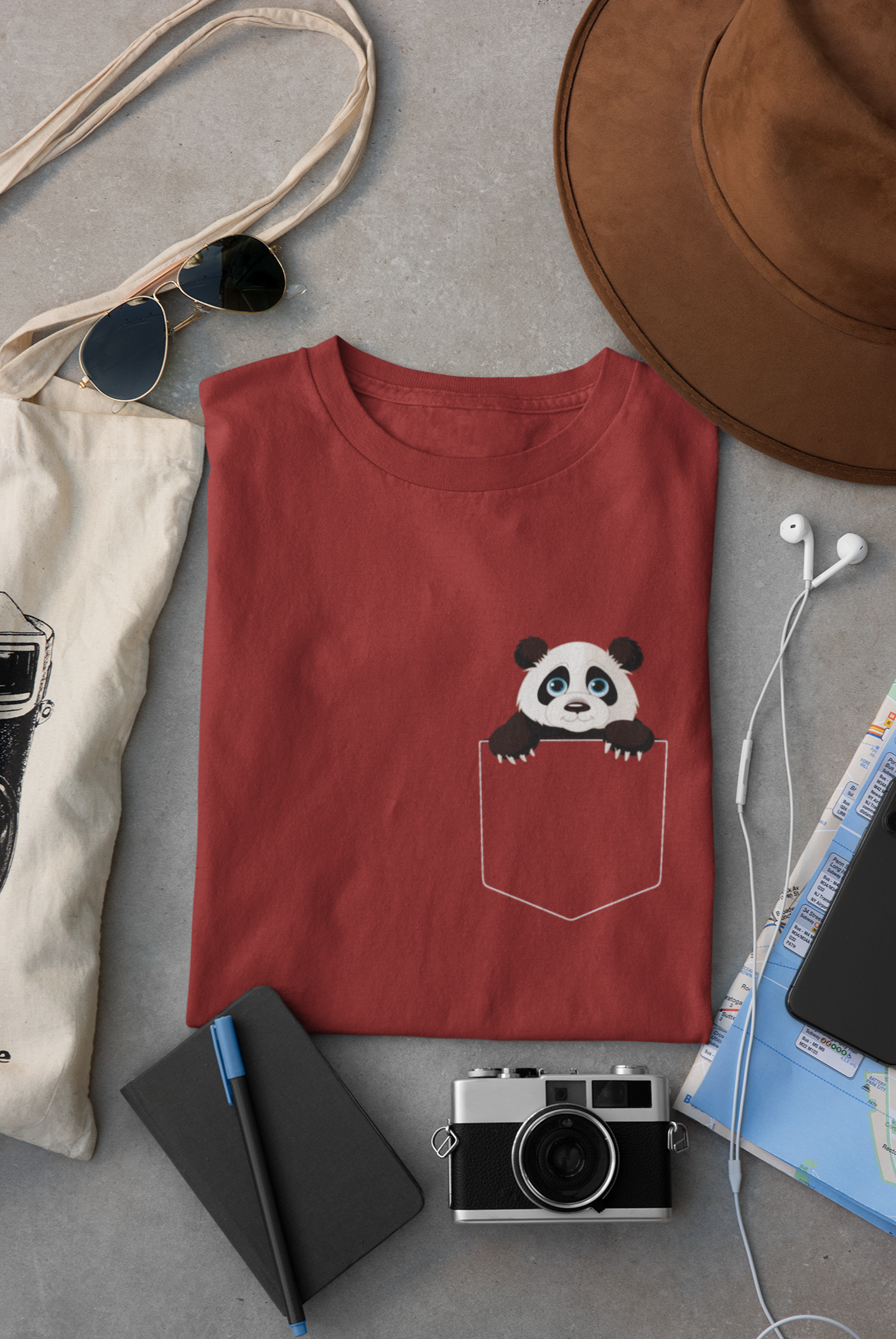 Panda Mens Half Sleeves T-shirt- FunkyTeesClub