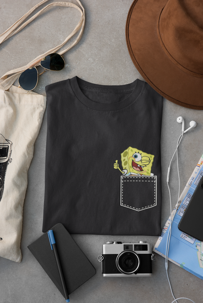 SpongeBob Mens Half Sleeves T-shirt- FunkyTeesClub