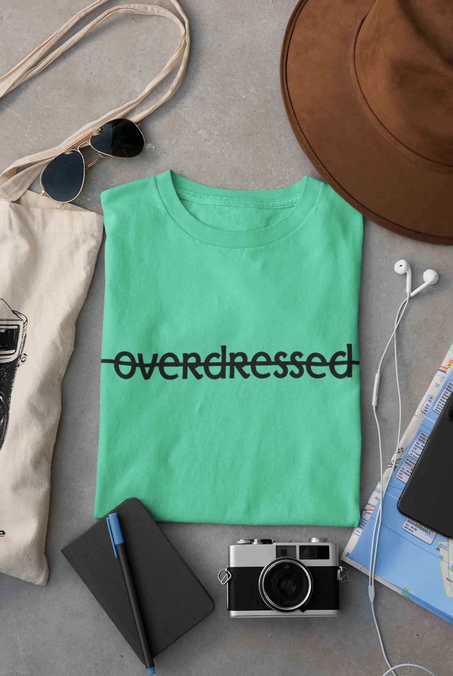 Overdressed Mens Half Sleeves T-shirt- FunkyTeesClub