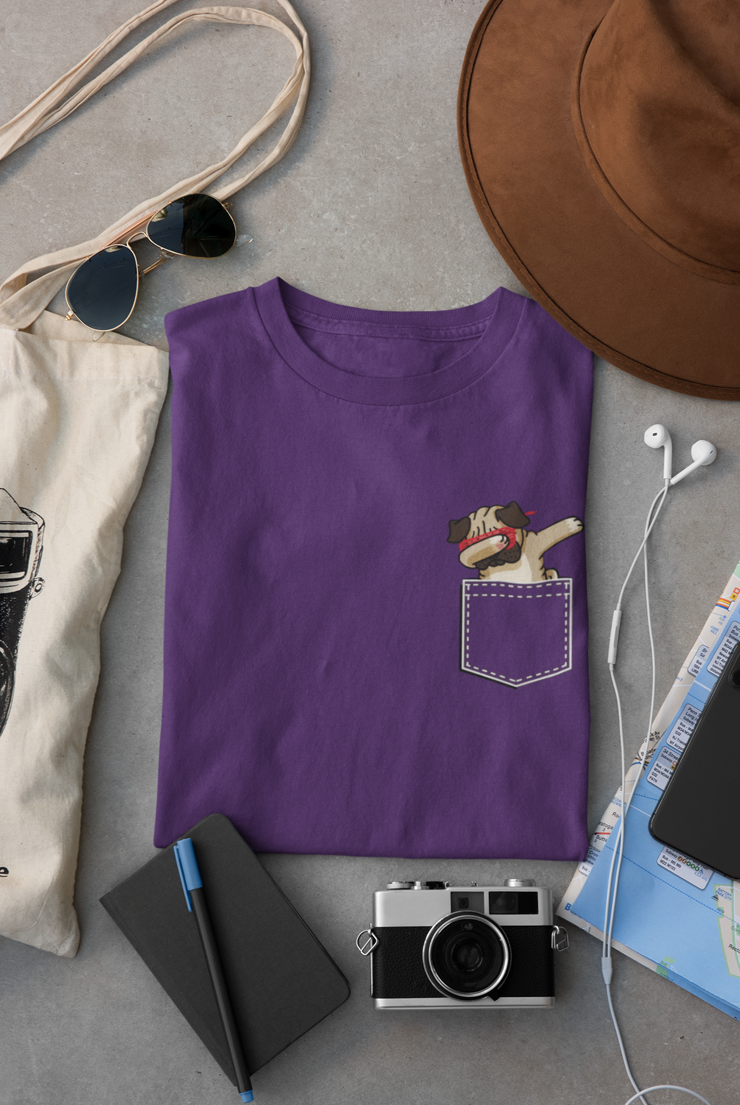 Pug Dabbing Mens Half Sleeves T-shirt- FunkyTeesClub