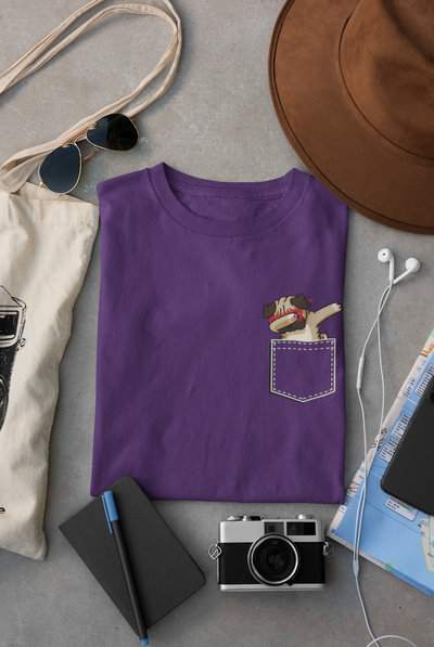 Pug Dabbing Mens Half Sleeves T-shirt- FunkyTeesClub