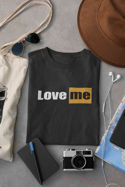Love Me Minimals Mens Half Sleeves T-shirt- FunkyTeesClub