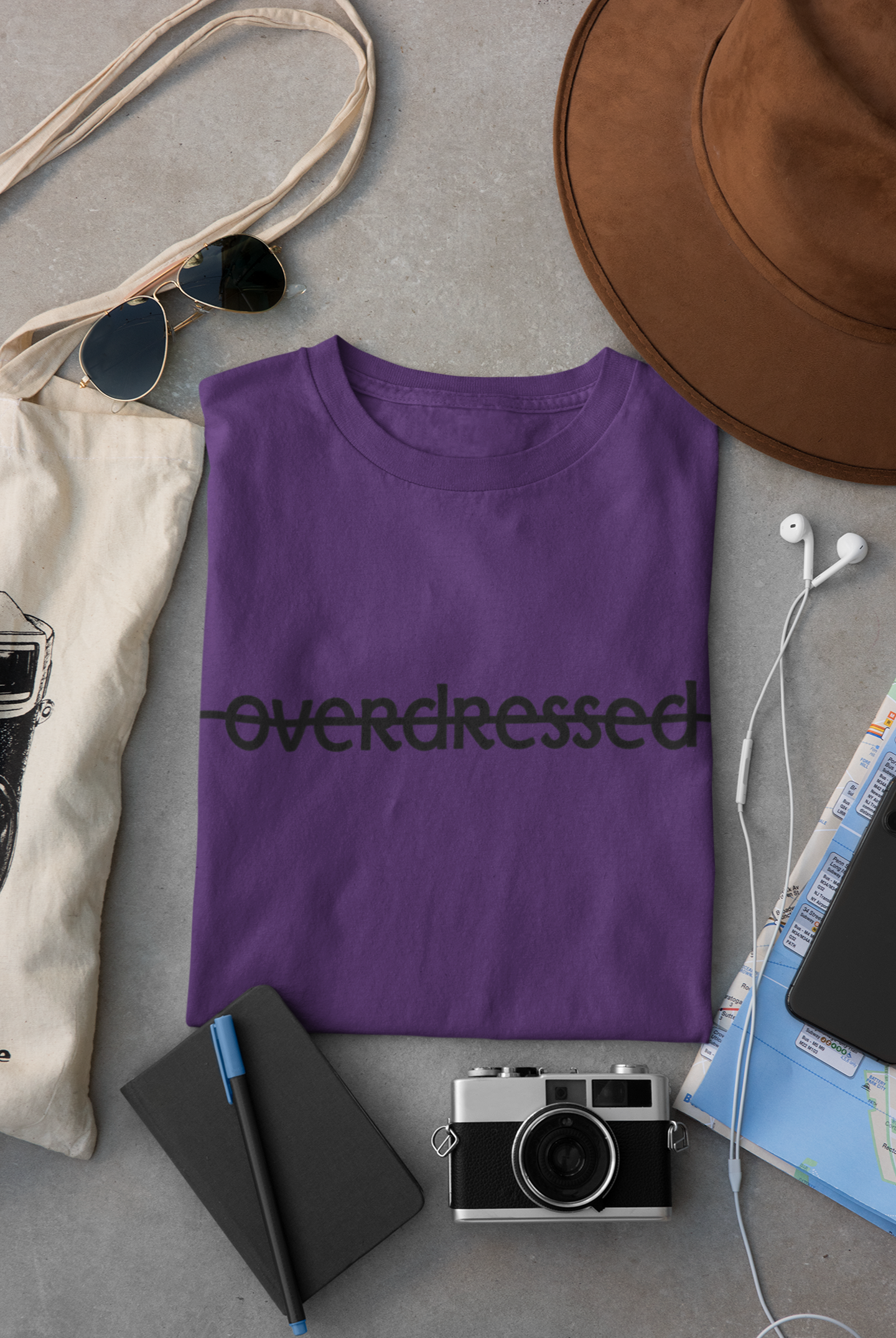 Overdressed Mens Half Sleeves T-shirt- FunkyTeesClub