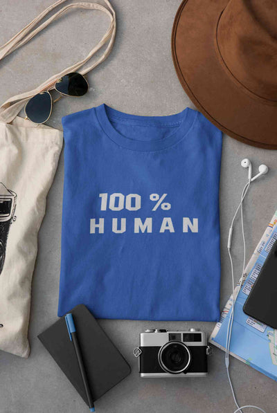 100 Percent Human Minimals Mens Half Sleeves T-shirt- FunkyTeesClub