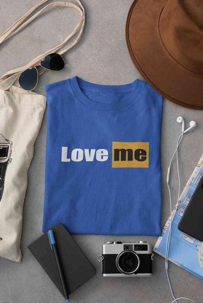 Love Me Minimals Mens Half Sleeves T-shirt- FunkyTeesClub