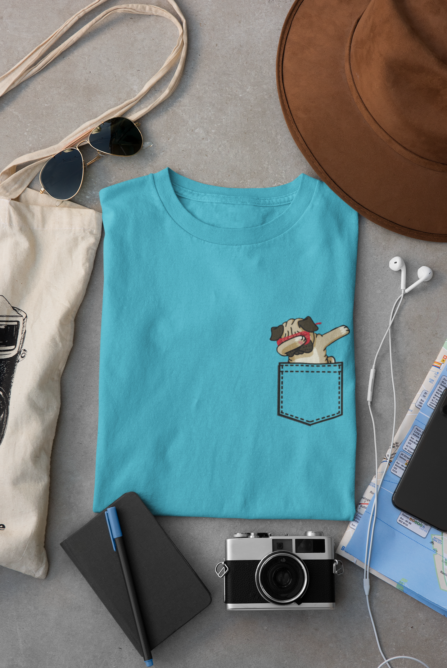 Pug Dabbing Mens Half Sleeves T-shirt- FunkyTeesClub