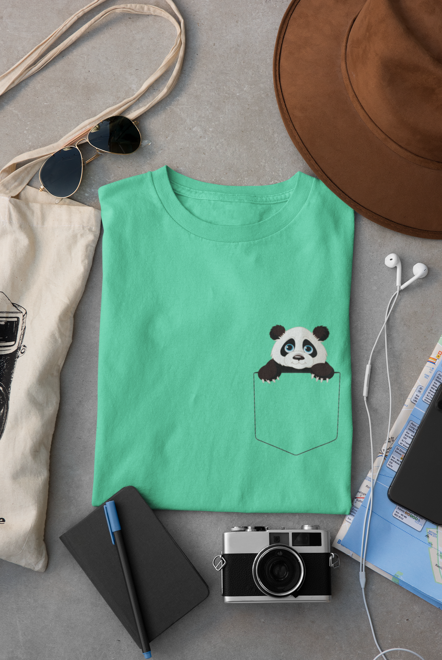 Panda Mens Half Sleeves T-shirt- FunkyTeesClub