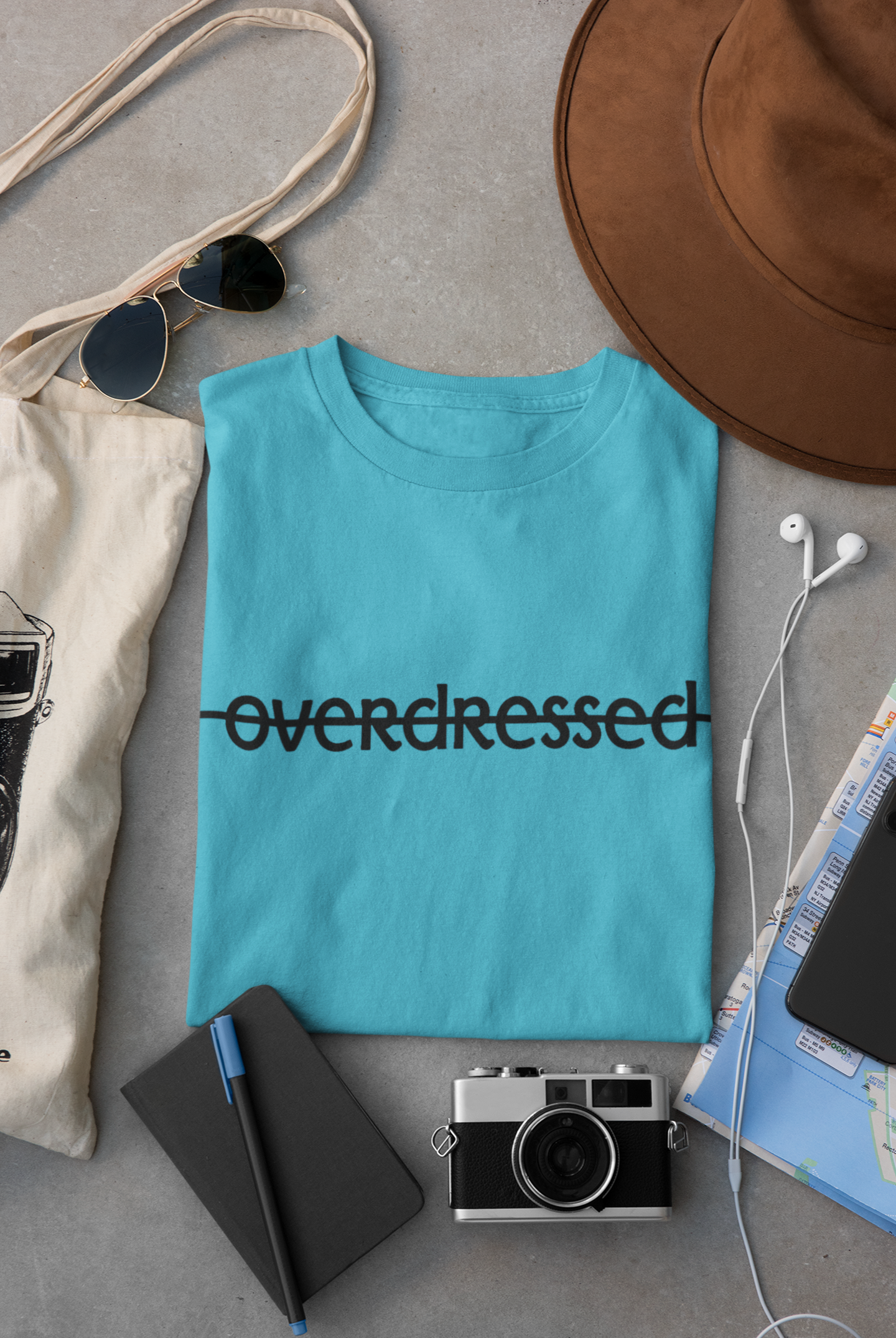 Overdressed Mens Half Sleeves T-shirt- FunkyTeesClub