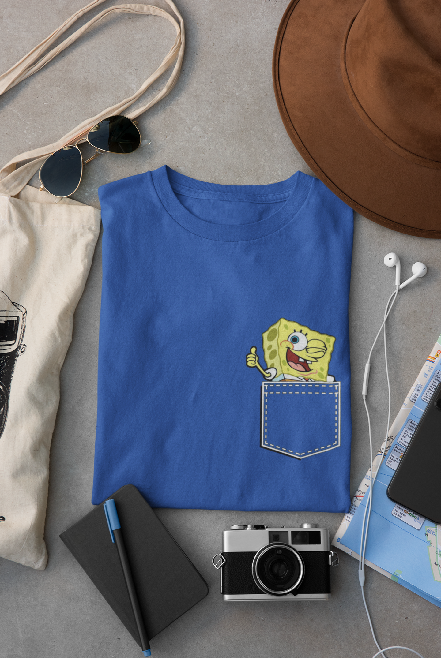 SpongeBob Mens Half Sleeves T-shirt- FunkyTeesClub