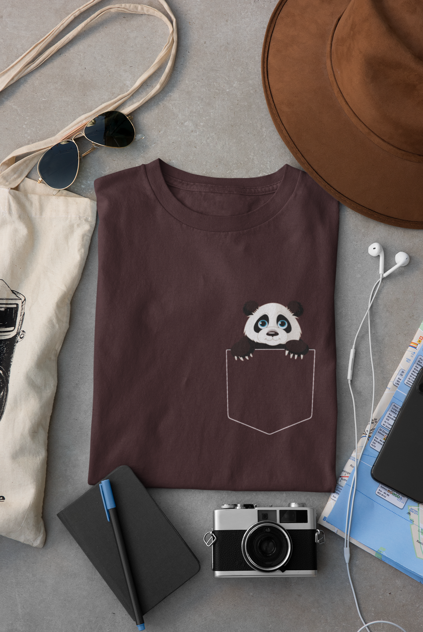 Panda Mens Half Sleeves T-shirt- FunkyTeesClub