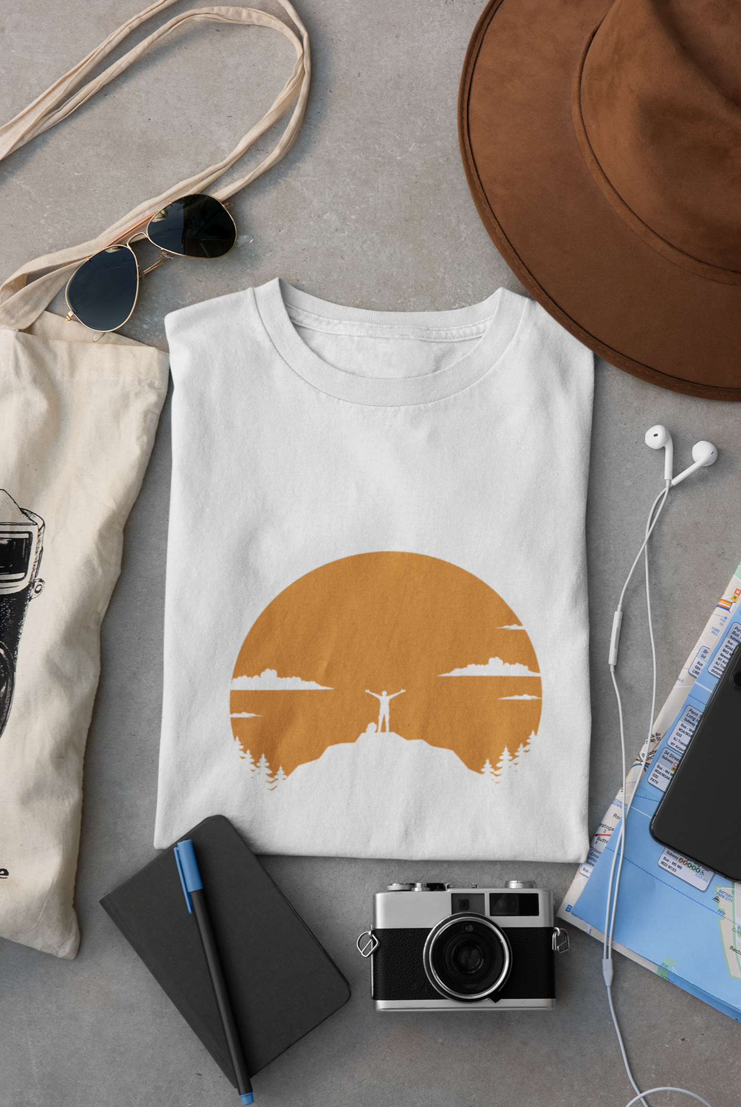 Men on Mountains Travel Mens Half Sleeves T-shirt- FunkyTeesClub