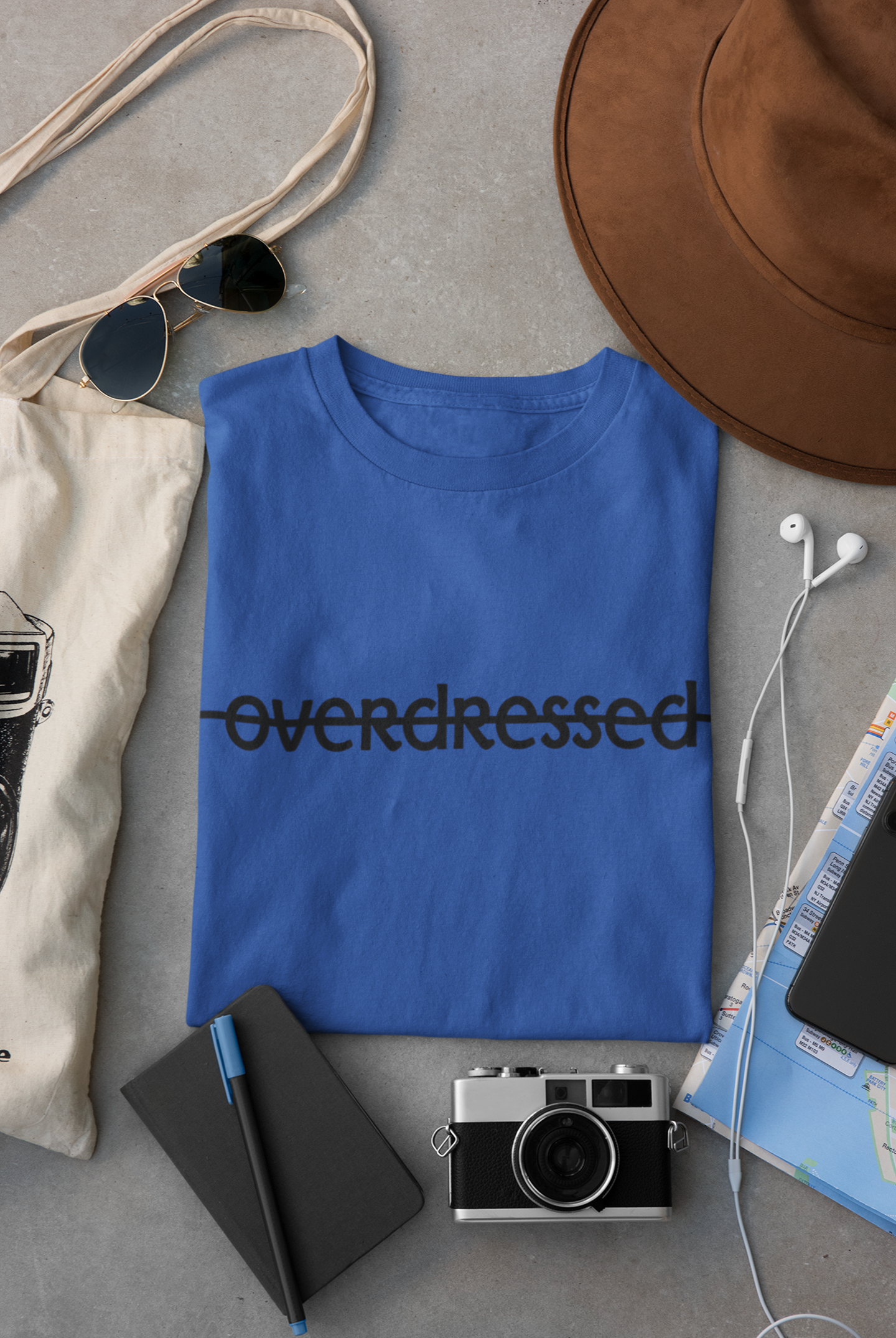 Overdressed Mens Half Sleeves T-shirt- FunkyTeesClub