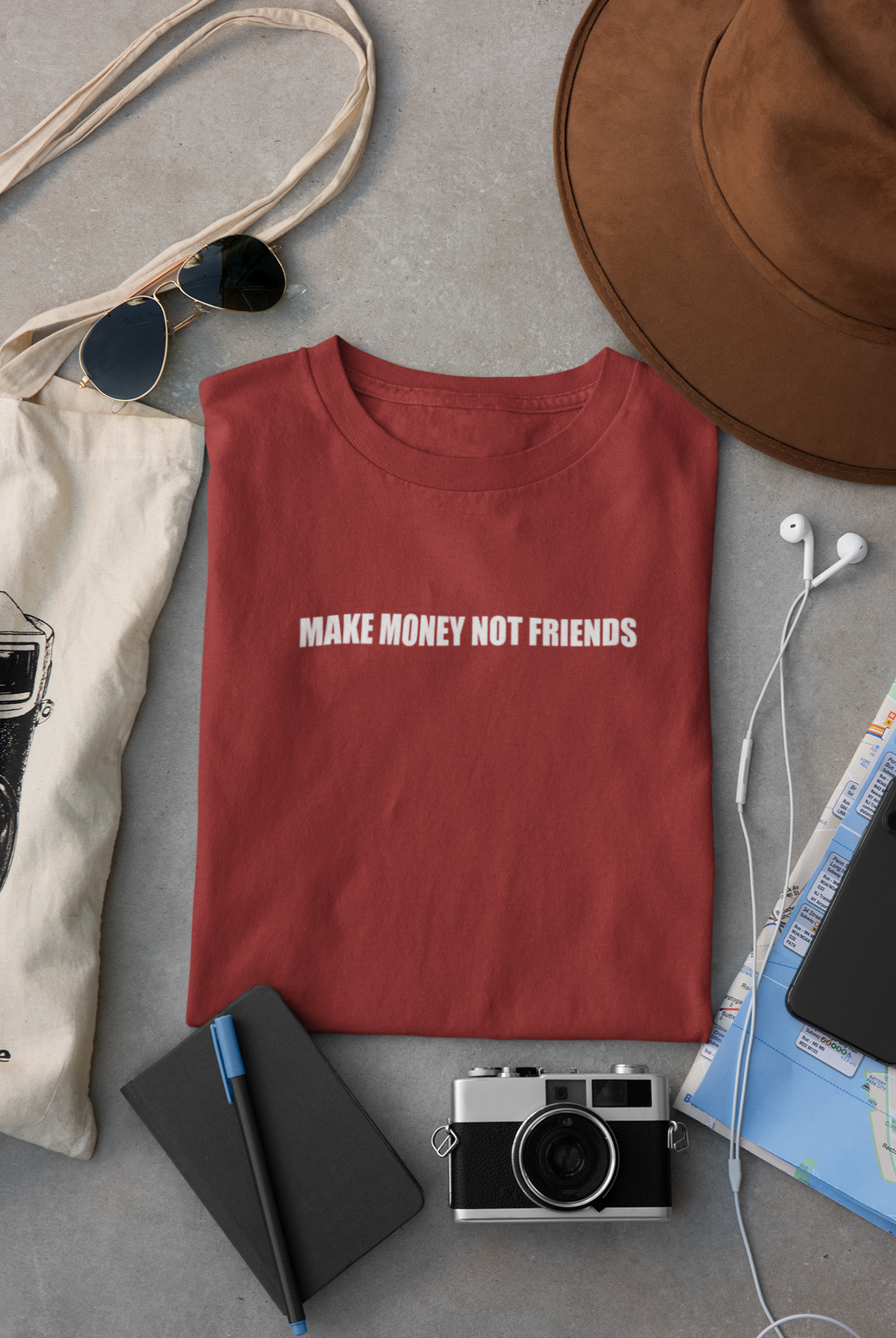 Make Money Not Friends Mens Half Sleeves T-shirt- FunkyTeesClub