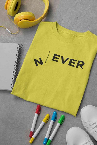 Never Mens Half Sleeves T-shirt- FunkyTeesClub