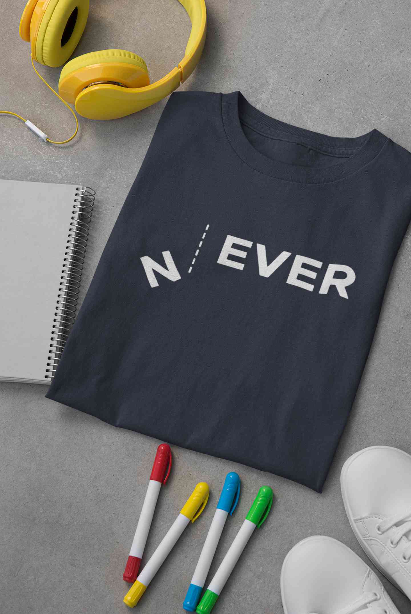 Never Women Half Sleeves T-shirt- FunkyTeesClub